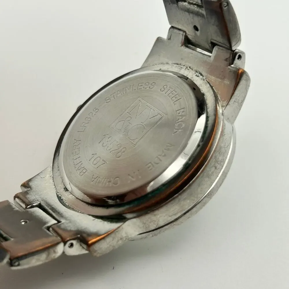 New York & Company (NY&C) Women's Silver-Tone Crystal Analog Quartz  Watch